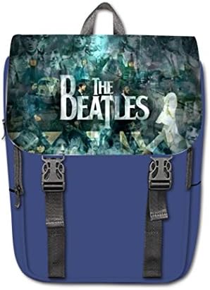 The Beatles Students School Shoulders Backpack Blue