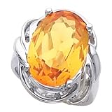 14K White Gold Citrine Ring