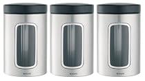 brabantia キャニスター窓付 1.4L FPPマット 3個セット 33534-1