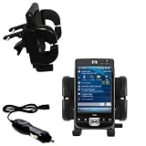 HP iPaq 211 Auto Vent Holder with Car Charger - Uses Gomadic TipExchange