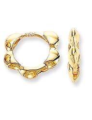 Childrens 14K gold fancy hoop earrings