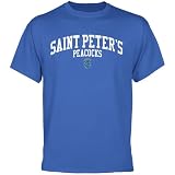 NCAA Saint Peter's Peacocks Team Arch T-Shirt - Light Blue