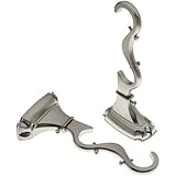 Levolor 54564012 Double Brackets with Adjustable Projection for Rods up to 1-Inch Diameter, Satin Nickel, 2-Pack