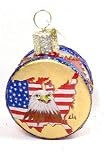 Inside Art Bald Eagle on America in Red White & Blue Christmas Ornament