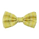 New Mens Gold Purple Pattern Bowtie