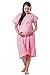 Hospital Maternity Delivery Gown (S/M, Pink Polka Dot)