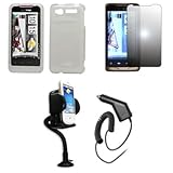 EMPIRE Clear Hard Case Cover + 360 Degree Rotatable Car Windshield Mount wi ....