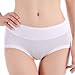 HOEREV Womens Comfort Middle Waist Bamboo Fiber Brief Panty,Black, US Size Large/ Tag Size XXL ,Pack of 3