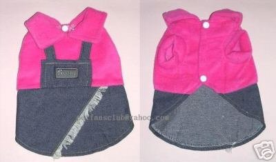 Click here for Pink Denim Skirt Dog Apparel Clothing Clothes Size... prices