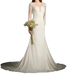 Mermaid Long Sleeves Sheer Chiffon Bandage Dress 