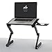 Ivation™ Adjustable Portable Laptop Desk with Dual USB-Powered Fans - Perfect as Laptop Table, Bed Tray or Book Stand - Ergonomic Design Includes Clip-On Mouse Stand