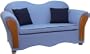 Fantasy Furniture Homey VIP Sofa, Blue
