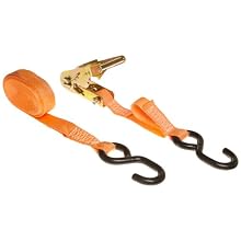 Mazzella 1 Inch X 16 Feet Mini Cargo Tie-Down Strap with S-Hook Each End