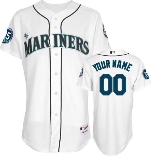 Seattle Mariners Jersey: Personalized Home White Authentic Jersey with 35th Anniversary Patch
