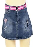 Jean Cargo Skirt w/ Web Belt and Adjustable Waistband