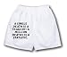 White Boxer Short with A single death is a tragedy; a million deaths is a statistic.