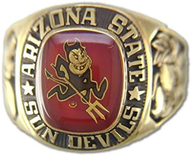 Arizona State University Men's Large Classic Ring, Size 8 ½ Goldplated