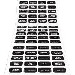 Blue Sea 8214 Black Small Format Label Kit - 60 Labels