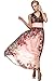 ANGVNS Women Floral Print Chiffon Long Dress with Necklace