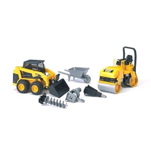 CAT combo 02435 + 02434 + wheel barrel by Bruder Toys