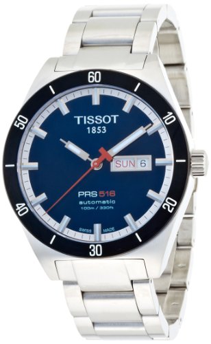 Tissot Men's T0444302104100 PRS 516 Blue Day Date Dial Watch