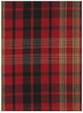Durable Flat Weave 100% Cotton Black and Red Plaid Dishtowel 18" X 28" Set / 6