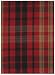 Durable Flat Weave 100% Cotton Black and Red Plaid Dishtowel 18" X 28" Set / 6