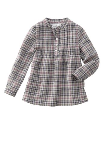 bellybutton M&auml;dchen Bluse, kariert 1039300, Biesentunika, raspberry checked, Gr. 104, Pink Preisvergleich
