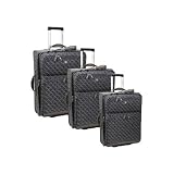 Liz Claiborne Signature Square Metallic Luggage Set