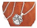 Silver Paw Print Necklace Gift Boxed