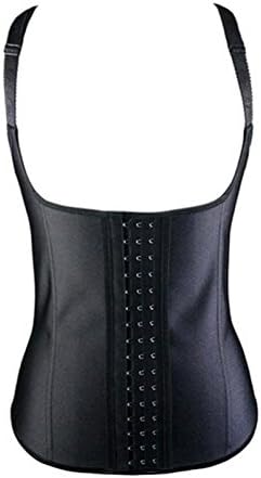 Sport Latex Steel Boned Compression Waist Training Cincher XS-6XL X-Large Black