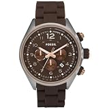 Fossil Men’s CH2727 Brown Silicone Quartz Watch with Brown Dial