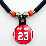 Chicago Bulls Basketball Jersey Necklace Personalized with Your Name and Number