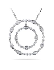 2/5 (0.37-0.45) Cts Diamond Pendant in 18K White Gold.