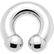 0 Gauge Internally Threaded Horseshoe Circular Barbell - 1/2" 10mm