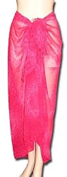 Full Size Pareo: Water Splash Pink Semi-Sheer