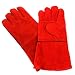Leather Welding Red Gloves