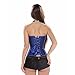Muka Women Blue Brocade Renaissance Fashion Corset Lingerie Halloween Costume