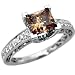 1.84ct Fancy Brown Cushion Cut Diamond Engagement Ring 18k Gold (7)