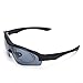 Sports Cycling Sunglasses for Men Women Cycling Riding Running Glasses (Black)