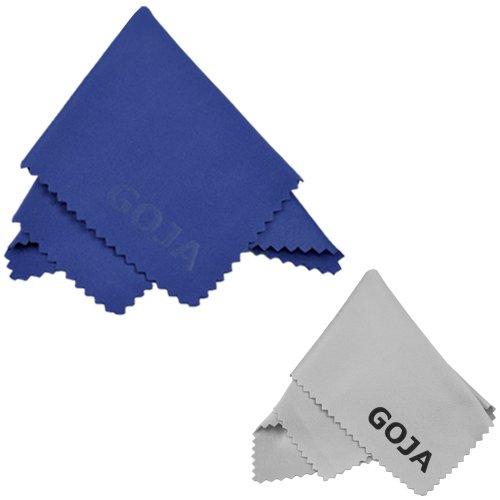 (2 Pack) MagicFiber Ultra Fine Goja Microfiber Cleaning Cloths for LCD screen, Camera Lens, Glasses and other delicate surfaces (1 Blue, 1 Grey / Premium 200mg) Removes fingerprints and oil with just a swipe! Perfect for Tablets (iPad, Xoom, Galaxy Tab, Kindle, Nook), Cell Phone (iPhone, HTC, Droid, Android, Blackberry) Laptop and LCD TV screens