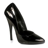 41I2%2BllHJdL. SL160  6 Inch Sexy High Heel Shoes Classic Pump With V Cut Topline Black Patent