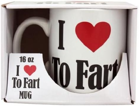 I Love To Fart 16 Oz Ceramic Coffee Mug Funny Joke Gag Gift