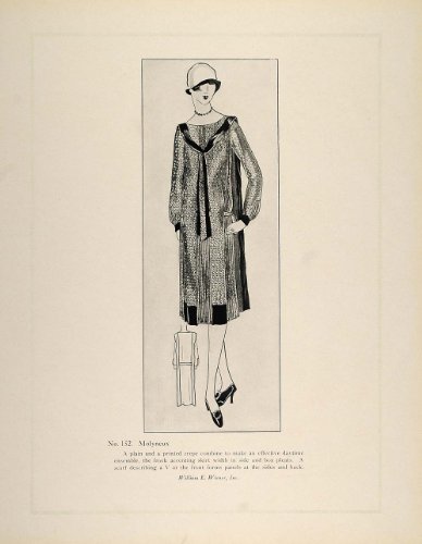 1926 Print Art Deco Fashion Ensemble Edward Molyneux - Original Print