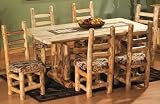 Mountain Woods Aspen 6' Upholstered Dining Set - The Woods