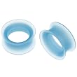 Neon Blue Soft Silicone Flesh Tunnel Plugs - 13/16'' (20mm) - Sold as a Pair