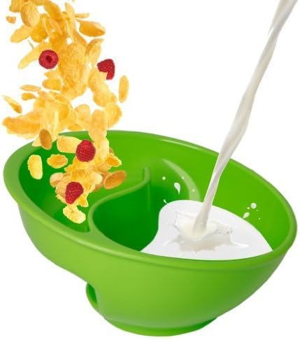 Obol - The Original Never Soggy Cereal Bowl / With The Spiral Slide Design 'n Grip - Lg Green by Obol