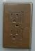 Sliding Door 3-Prg Safety Outlet Cover BROWN
