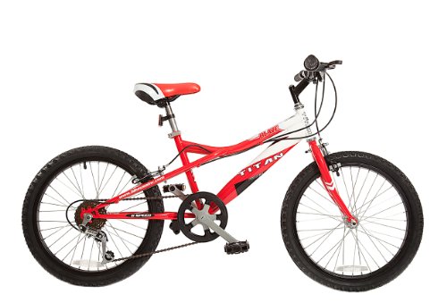 Titan Blaze 20-inch BMX with 6-speeds, Red and White