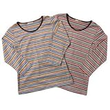 マルチボーダー授乳Tシャツ （ピンクマルチ/Mサイズ/サイドスリットタイプ/モーハウス授乳服）